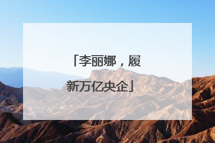 李丽娜，履新万亿央企