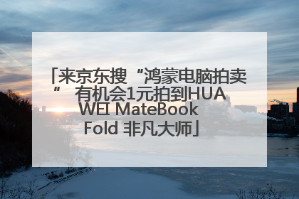 来京东搜“鸿蒙电脑拍卖” 有机会1元拍到HUAWEI MateBook Fold 非凡大师