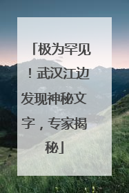 极为罕见！武汉江边发现神秘文字，专家揭秘