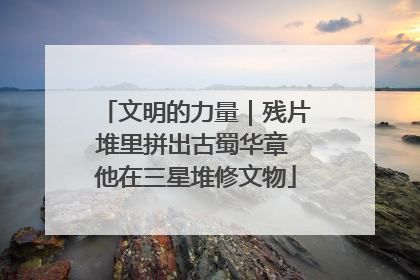 文明的力量｜残片堆里拼出古蜀华章 他在三星堆修文物