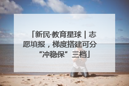 新民·教育星球｜志愿填报，梯度搭建可分“冲稳保”三档