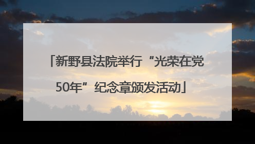 新野县法院举行“光荣在党50年”纪念章颁发活动