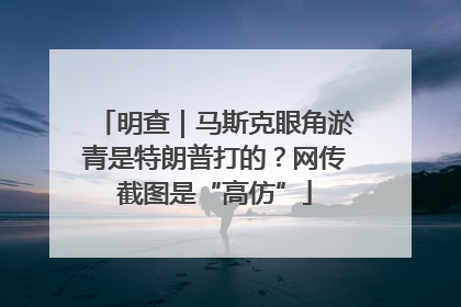明查｜马斯克眼角淤青是特朗普打的？网传截图是“高仿”