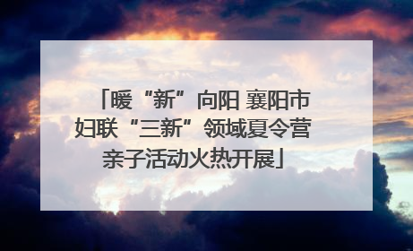 暖“新”向阳 襄阳市妇联“三新”领域夏令营亲子活动火热开展