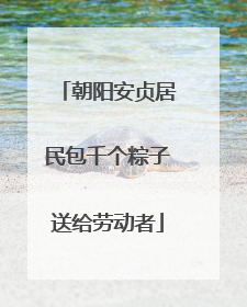 朝阳安贞居民包千个粽子送给劳动者