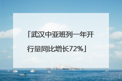 武汉中亚班列一年开行量同比增长72%