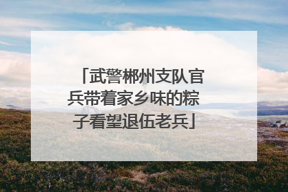 武警郴州支队官兵带着家乡味的粽子看望退伍老兵