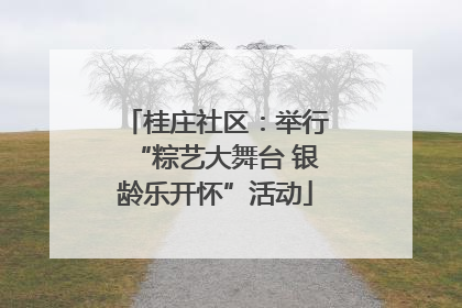 桂庄社区：举行“粽艺大舞台 银龄乐开怀”活动