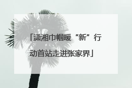 潇湘巾帼暖“新”行动首站走进张家界