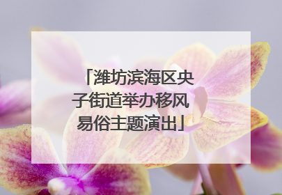 潍坊滨海区央子街道举办移风易俗主题演出
