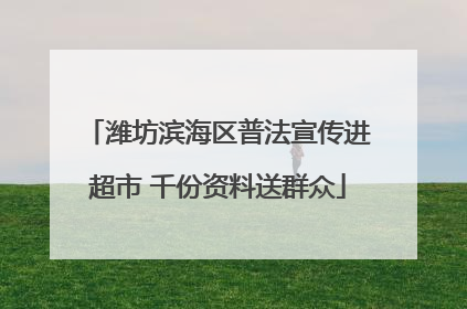 潍坊滨海区普法宣传进超市 千份资料送群众