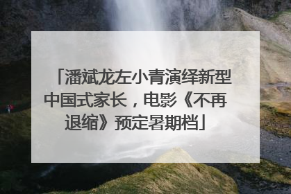 潘斌龙左小青演绎新型中国式家长，电影《不再退缩》预定暑期档
