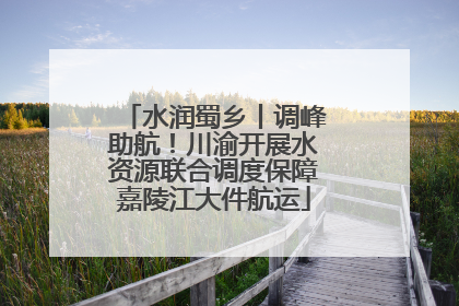 水润蜀乡丨调峰助航！川渝开展水资源联合调度保障嘉陵江大件航运