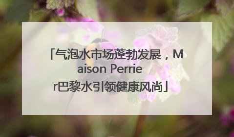 气泡水市场蓬勃发展，Maison Perrier巴黎水引领健康风尚
