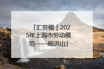 汇劳模｜2025年上海市劳动模范——杨洪山