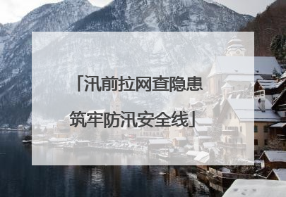 汛前拉网查隐患 筑牢防汛安全线