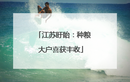 江苏盱眙：种粮大户喜获丰收