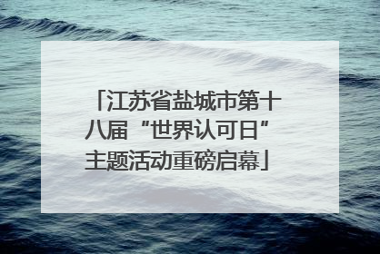 江苏省盐城市第十八届“世界认可日”主题活动重磅启幕