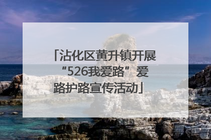 沾化区黄升镇开展“526我爱路”爱路护路宣传活动