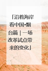 沿着海岸看中国•烟台篇｜一场改革试点带来的变化