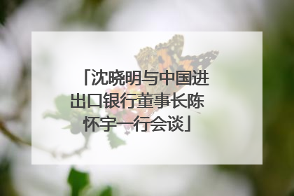 沈晓明与中国进出口银行董事长陈怀宇一行会谈