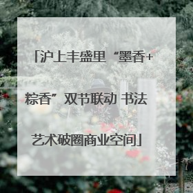沪上丰盛里“墨香+粽香”双节联动 书法艺术破圈商业空间