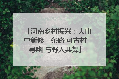 河南乡村振兴：大山中新修一条路 可古村寻幽 与野人共舞