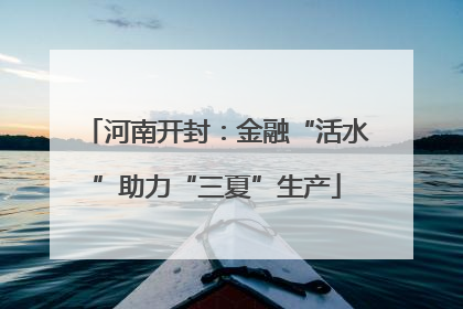 河南开封：金融“活水”助力“三夏”生产