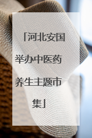 河北安国举办中医药养生主题市集