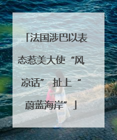 法国涉巴以表态惹美大使“风凉话” 扯上“蔚蓝海岸”