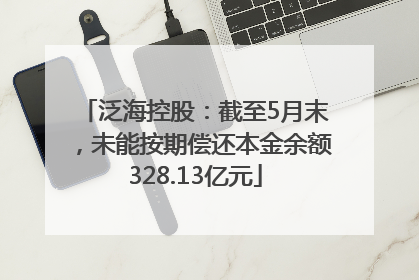 泛海控股：截至5月末，未能按期偿还本金余额328.13亿元
