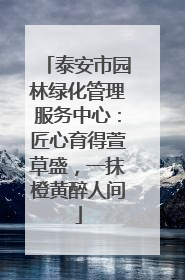 泰安市园林绿化管理服务中心：匠心育得萱草盛，一抹橙黄醉人间