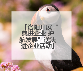 洛阳开展“典进企业 护航发展”送法进企业活动