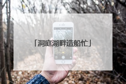 洞庭湖畔造船忙