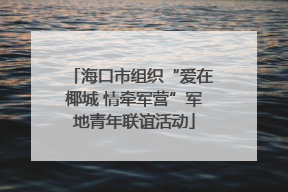 海口市组织“爱在椰城 情牵军营”军地青年联谊活动