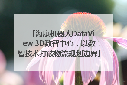 海康机器人DataView 3D数智中心，以数智技术打破物流规划边界
