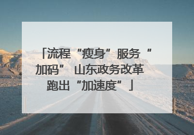 流程“瘦身”服务“加码” 山东政务改革跑出“加速度”