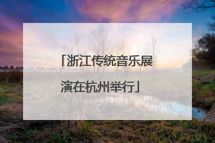 浙江传统音乐展演在杭州举行