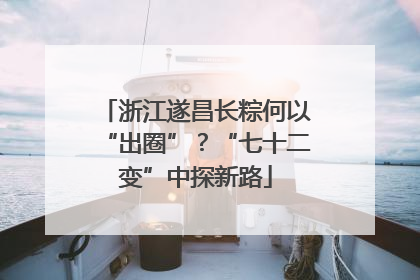 浙江遂昌长粽何以“出圈”？“七十二变”中探新路