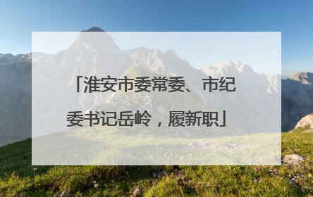 淮安市委常委、市纪委书记岳岭，履新职