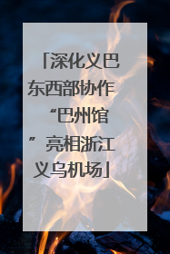 深化义巴东西部协作 “巴州馆”亮相浙江义乌机场