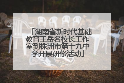 湖南省新时代基础教育王岳名校长工作室到株洲市第十九中学开展研修活动