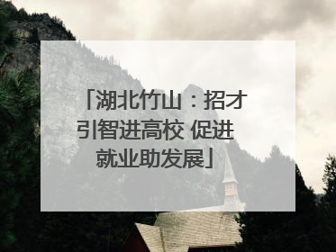湖北竹山：招才引智进高校 促进就业助发展