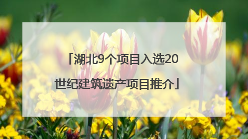 湖北9个项目入选20世纪建筑遗产项目推介