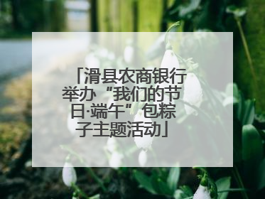 滑县农商银行举办“我们的节日·端午”包粽子主题活动