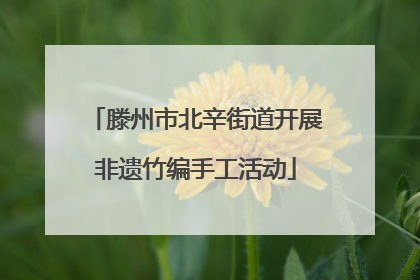 滕州市北辛街道开展非遗竹编手工活动