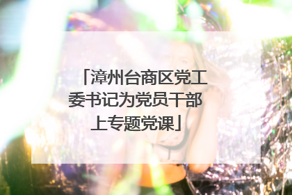 漳州台商区党工委书记为党员干部上专题党课