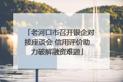 老河口市召开银企对接座谈会 信用评价助力破解融资难题
