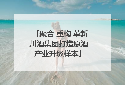 聚合 重构 革新 川酒集团打造原酒产业升级样本