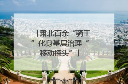 肃北百余“骑手”化身基层治理“移动探头”